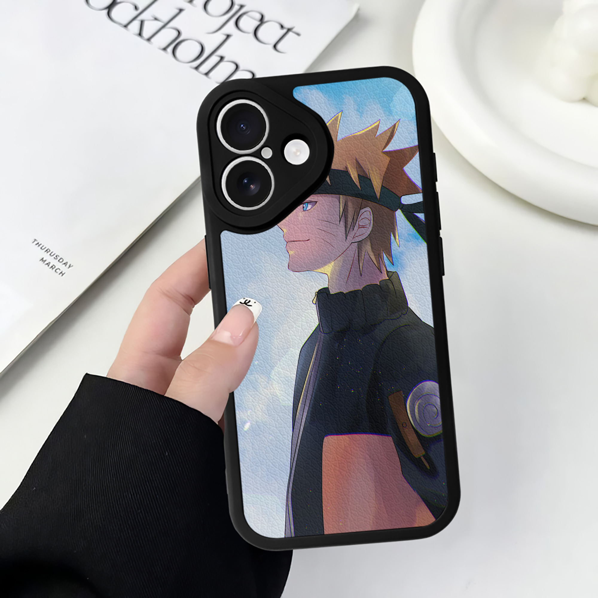 （画像用） NARUTO -ナルト- NARUTO -ナルト- 疾風伝 【iPhone 16シリーズ対応】シリコンスマホケース（レザー調） 材質：シリコン